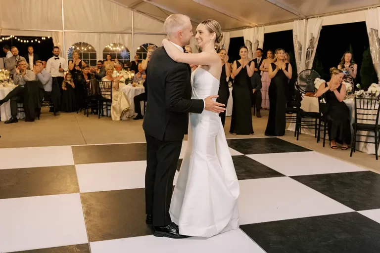 Black & White Checker Dance Floor Rental Felt Mansion