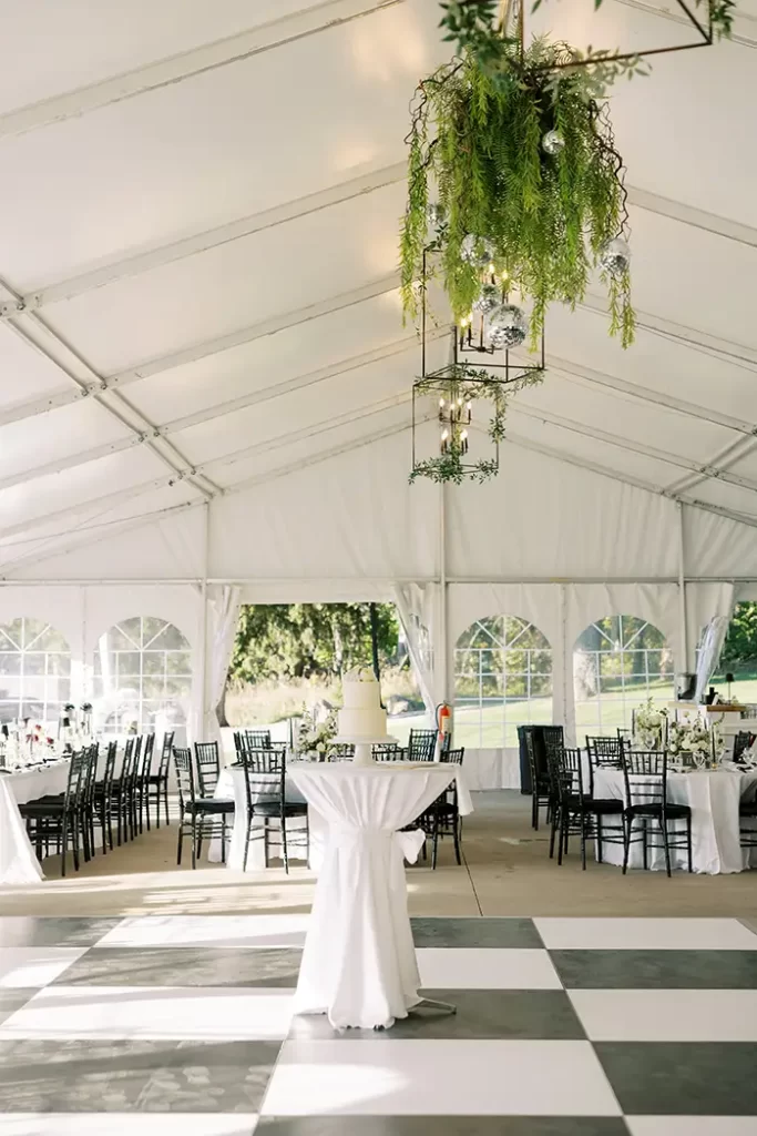 Detriot Black and White Dance Floor Rental Felt Mansion