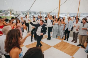 Bay Harbor Birch & White Checker Dance Floor Rental 2025