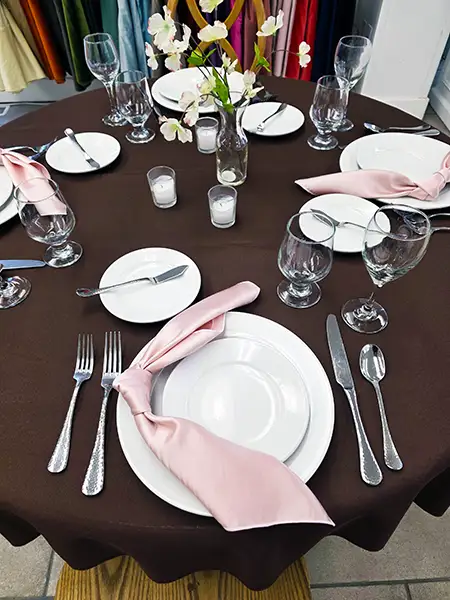 Blush Bistro Tablescape Place Setting