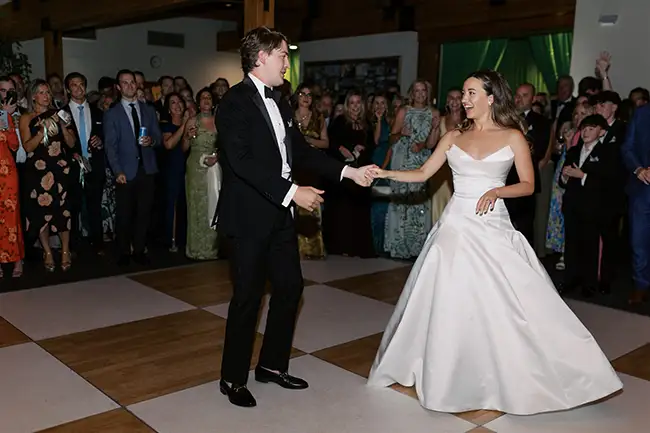 Nub Nob Wedding 2025 Birch and White Checker Dance Floor Rental